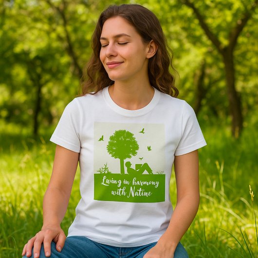 Eco Quote Leven in harmonie met Natuur T-shirt