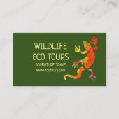 Eco reizen avontuur tours zakelijke gekko wildlife visitekaartje (Voorkant)