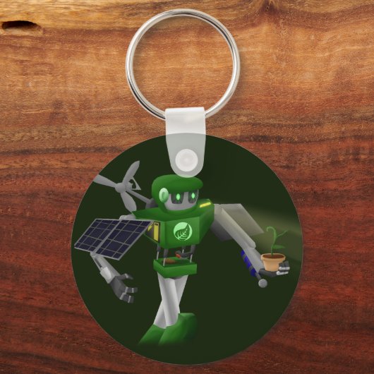 Eco Robot met Robin Sleutelhanger (Voorkant)