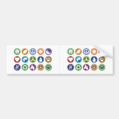 Eco-symbolen Bumpersticker (Voorkant)