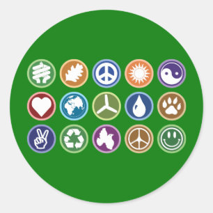 Eco-symbolen Ronde Sticker