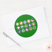 Eco-symbolen Ronde Sticker (Envelop)