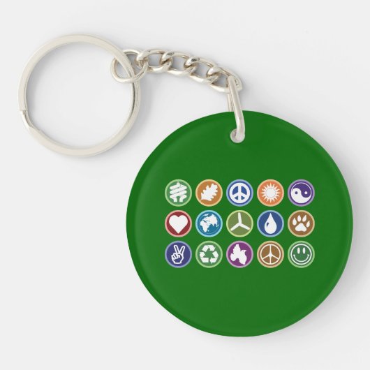Eco-symbolen Sleutelhanger (Voorkant)