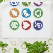 Eco-symbolen Theedoek (Gevouwen)