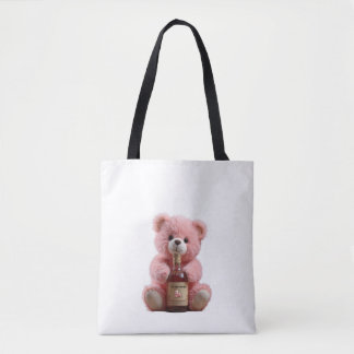 Eco tas met de schoonheid van een drink teddybeer
