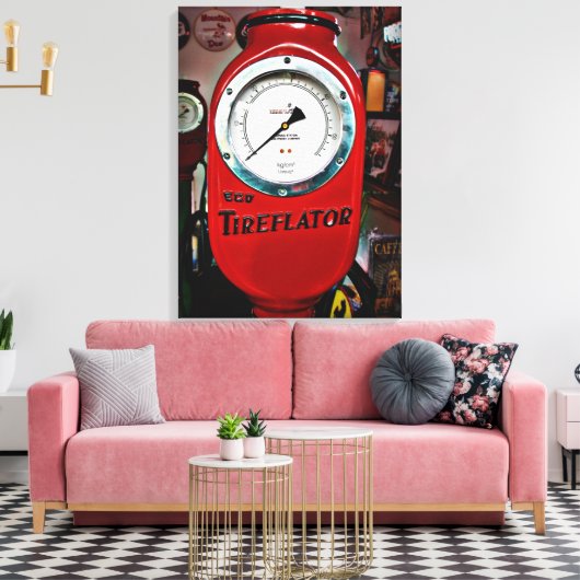 Eco Tireflator-luchtmeter Canvas Afdruk (Insitu (Woonkamer))