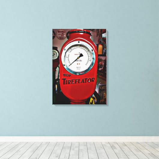 Eco Tireflator-luchtmeter Canvas Afdruk (Insitu (Houten vloer))