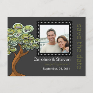 Eco Tree Wedding Save the Date Aankondigingskaart