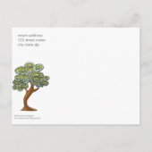 Eco Tree Wedding Sla de datum op Aankondigingskaart (Achterkant)