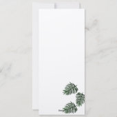 Eco Tropische Botanische Palmblad Drop- Kraft Menu (Achterkant)