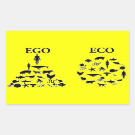 Eco versus Ego Rechthoekige Sticker
