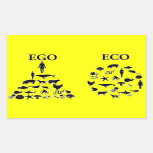 Eco versus Ego Rechthoekige Sticker