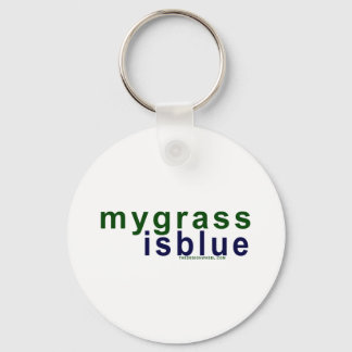 Eco-vriendelijk mijn gras is blauw sleutelhanger