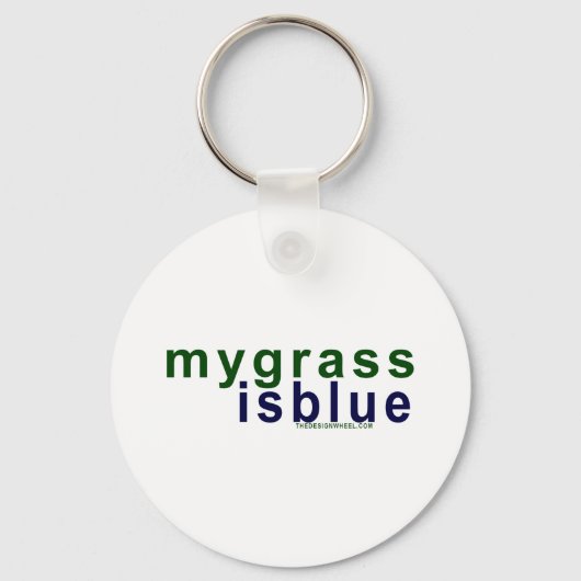 Eco-vriendelijk mijn gras is blauw sleutelhanger (Voorkant)
