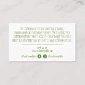 Eco-vriendelijk nulafval visitekaartje (Achterkant)