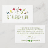 Eco-vriendelijk nulafval visitekaartje (Voorkant / Achterkant)