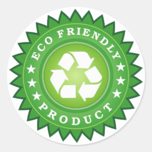 ECO-VRIENDELIJK PRODUCT RONDE STICKER