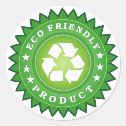 ECO-VRIENDELIJK PRODUCT RONDE STICKER (Voorkant)