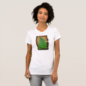 Eco-vriendelijk "Verminder, Recyclen" Enviro Art S T-shirt (Voorkant volledig)