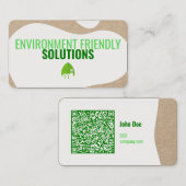 Eco-vriendelijk Visitekaartje met QR-code (Voorkant / Achterkant)