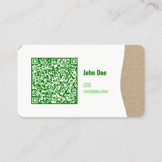Eco-vriendelijk Visitekaartje met QR-code (Achterkant)