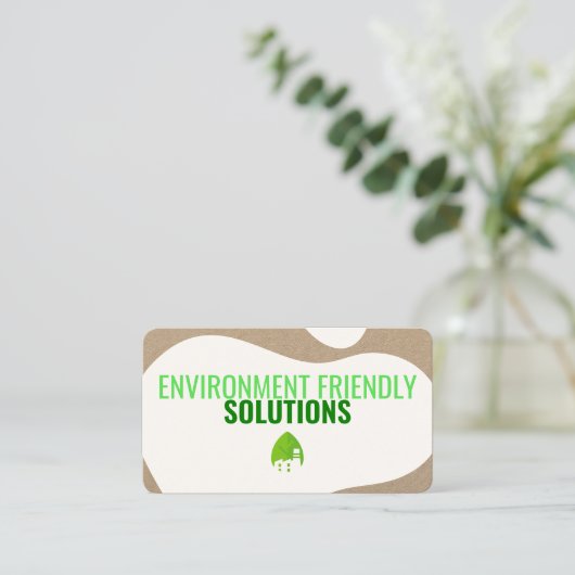 Eco-vriendelijk Visitekaartje met QR-code (Staand voorkant)