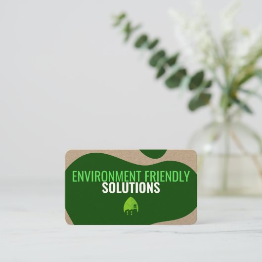 Eco-vriendelijk Visitekaartje met QR-code (Staand voorkant)