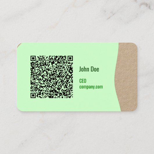 Eco-vriendelijk Visitekaartje met QR-code (Achterkant)