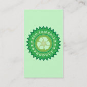 Eco-vriendelijk Visitekaartje voor productsticker (Achterkant)