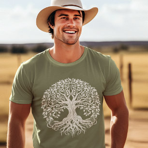 Eco vriendelijke biologische levensboom t-shirt