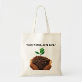 Eco-vriendelijke boodschappentas: bespaar water, b tote bag (Voorkant)