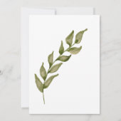 Eco vriendelijke botanische groen, dank u bedankkaart (Achterkant)