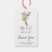 Eco vriendelijke bruiloft hand Waterverf lavendel Cadeaulabel (Voorkant)