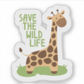 Eco-vriendelijke custom-cut Sticker Red de natuur (Voorkant)