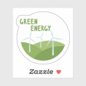 Eco-vriendelijke custom-cut vinyl Sticker groene e (Vel)