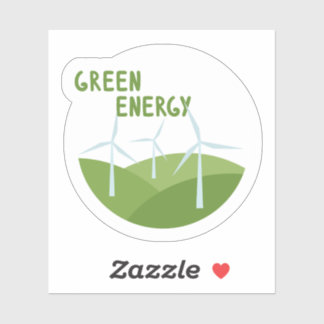 Eco-vriendelijke custom-cut vinyl Sticker groene e