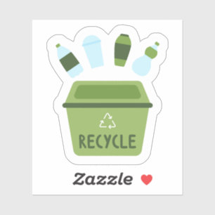 Eco-vriendelijke custom-cut vinyl Sticker Recyclen