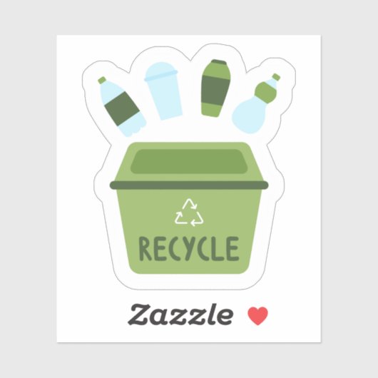 Eco-vriendelijke custom-cut vinyl Sticker Recyclen (Vel)