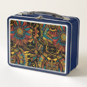 Eco-vriendelijke Cyaan "Aztec Dream" Kinder Lunchb (Voorkant)