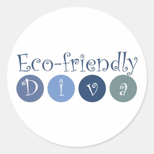 Eco-vriendelijke Diva Ronde Sticker (Voorkant)