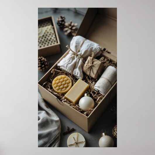 Eco vriendelijke geschenkdoos handgemaakte zepen,  poster (Voorkant)