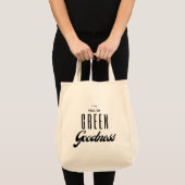 Eco vriendelijke groene goedheid kruidenierswinkel tote bag (Voorkant (product))
