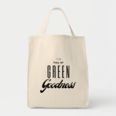 Eco vriendelijke groene goedheid kruidenierswinkel tote bag (Voorkant)