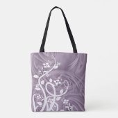 Eco-vriendelijke herbruikbare bloei boven Paarse k Tote Bag (Achterkant)