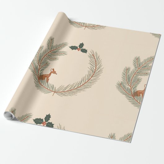 Eco-vriendelijke kerstcadeau wrap cadeaupapier (Uitgerold)