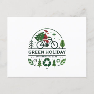 Eco-vriendelijke kerstdecoratie   Groene vakantie  Briefkaart