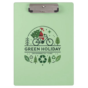 Eco-vriendelijke kerstdecoratie Groene vakantie Klembord
