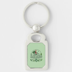Eco-vriendelijke kerstdecoratie Groene vakantie Sleutelhanger
