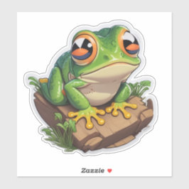 Eco-vriendelijke kikker Stickers Leuk met een doel