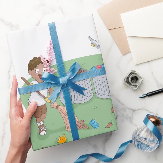 Eco-vriendelijke Kinder schoonmaak camping Recycli Cadeaupapier